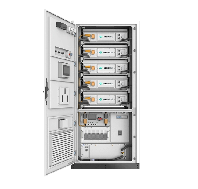 Sistema de baterías para gabinetes exteriores con refrigeración líquida HITEKESS de 233 kWh